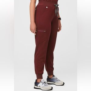 SOLD High Waisted Burgundy Figs Zamora Joggers